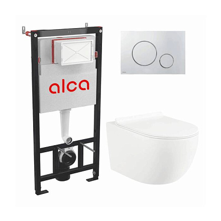 Система инсталл Esfera б/о унитаз+кн/хр сид дюр микр Selena/Alcaplast E001WGT/M672