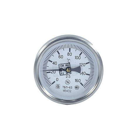Термометр биметалл ТБП-Т 160С Дк63 L=50 G1/2" осев ЗТП Минск