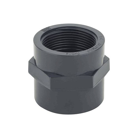 Муфта НПВХ нап сер ВР Дн32х1" Ру16 п/клей Aquaviva FTH032C