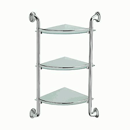 полка LEDEME угловая 3-ярусная, стекло L1507-3