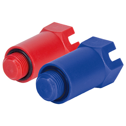 Заглушка TEBO длинная 1/2" красная (10/100)