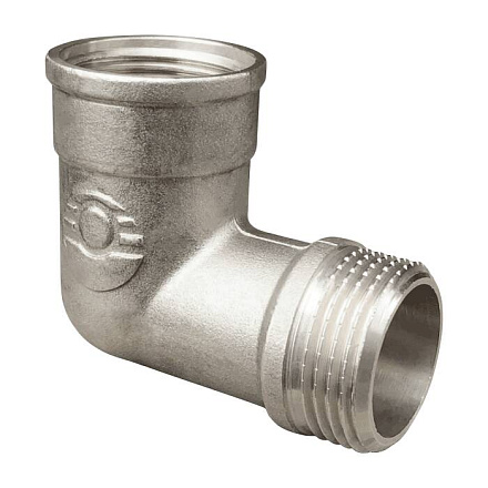 Угольник лат перех Ду25 м/р никель VALFEX VF.092.N.100