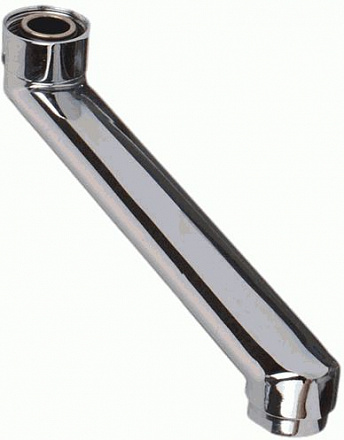 излив для смесителя для ванны плоский L-образный с аэратором 20см MELODIA MKP20716P