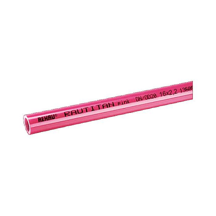 Труба PE-Xa/EVOH Дн 20х2,8 Ру10 Тмакс=95C L=6м RAUTITAN pink Rehau 11360521006