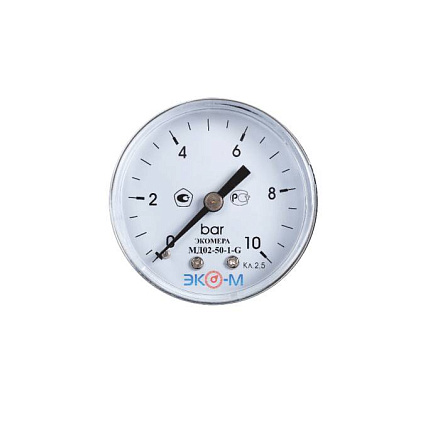 Манометр осев МД02 0-0, 6МПаДк50 G1/4" ст ЭКОМЕРА МД02-50-G-0, 6МПа-ОИ