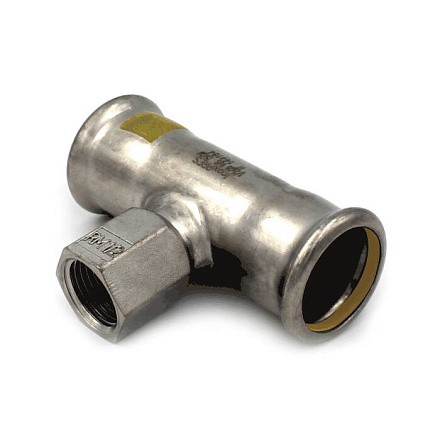 Тройник нерж AISI316L Дн42х42х1/2" Ру5 пресс/ВР газ Inoxpres Gas RM 189102042G