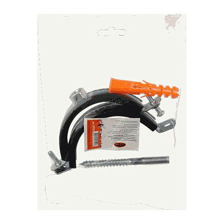 хомут оцинк. с резин.уплотн. 3 1/2" 98-104мм с гайкой М8, компл.шпилькой-шуруп.+дюб. TeRma 24271