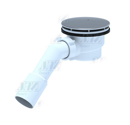Е321С Сифон Ани 1-1/2"х90, для душ/поддона h65, с пер. тр.45 40*50,  хром