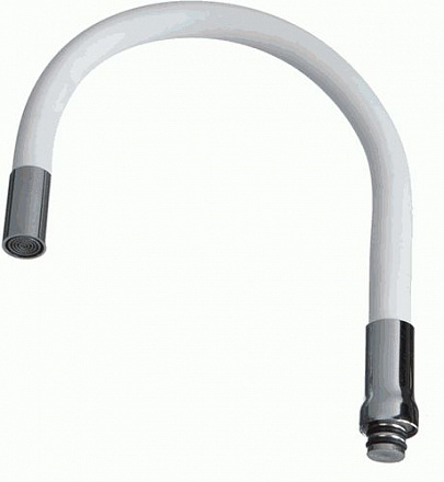 излив гибкий белый 49см MELODIA MKP20646