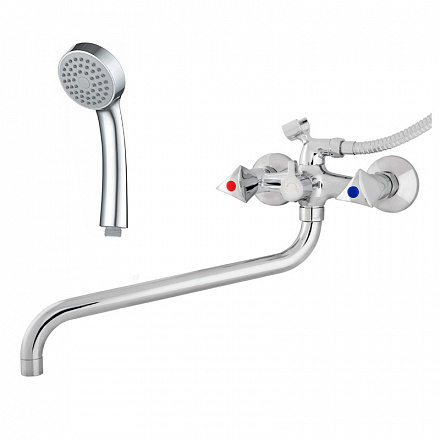 смеситель ванна MELODIA Dinatro Rus длинный излив люкс керамика MDV40141R