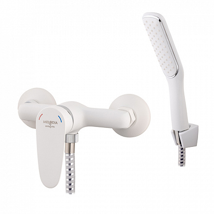 смеситель душ MELODIA Moderno/Модерн картридж д.35мм, с аксессуарами белый MDV35150wt