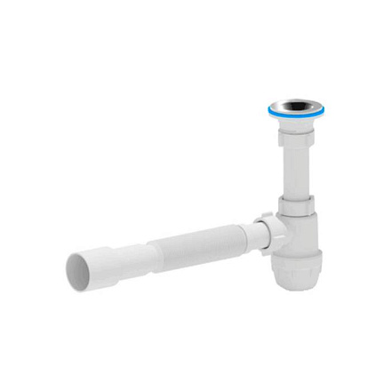 Сифон умыв бут 1 1/4"x32 гофр 32х40/50 нерж/сет АНИ Юнг АНИ Пласт BM1016