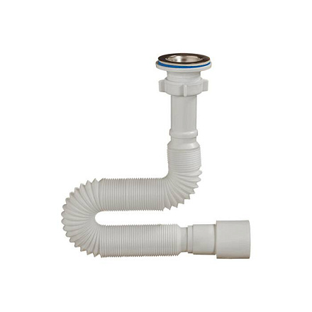 Сифон умыв гофр 1 1/4"x40/50 L=470-1250мм нерж/сет Орио А-3014