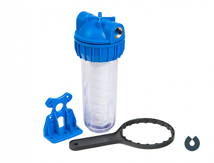 Колба Slim Line 10  CFC-10K (резьба 1 2”) с картриджем SC-10W (5мкм)