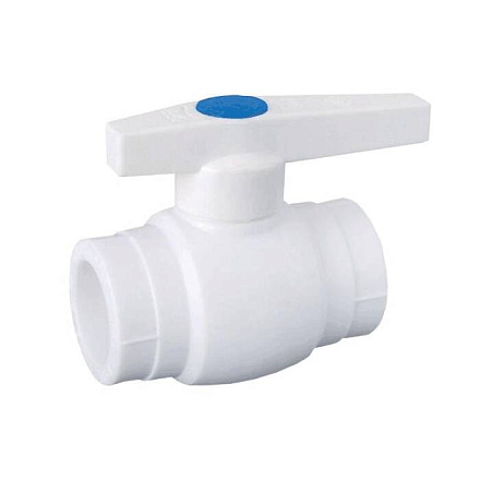 Кран шаровой PP-R бел Дн20 РосТурПласт 27603