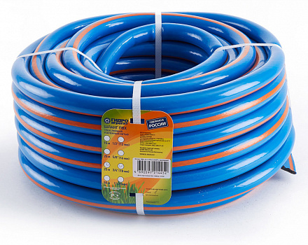 шланг поливочный ПВХ армир. 12мм (1/2") бухта 25м синий