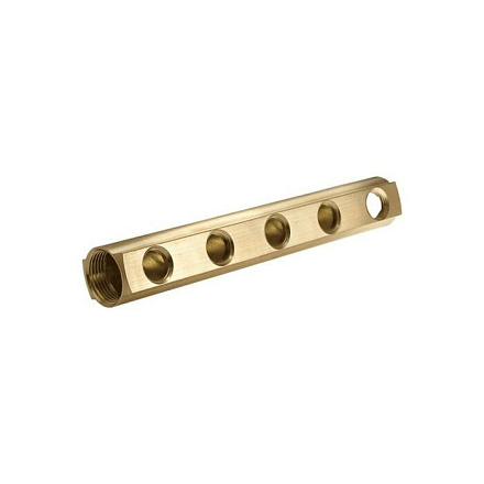 Коллектор лат 1 1/4" м/м 6в 1/2" вн/р 100мм Апогей 422158