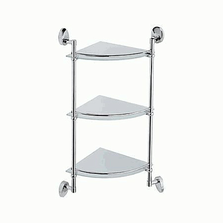 полка LEDEME угловая 3-ярусная, стекло L3307-3