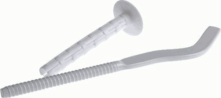 кронштейн для радиатора с дюбелем д.7, 5*165 белый сплющ. BIMETTA 10009