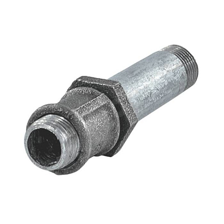 Сгон ст оц в/к Ду15 L=110мм муфта+к/г чуг Fittex PLUS