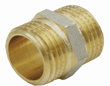 Ниппель  1/2" (ник/латунь) TIM удлиненный  /10 шт/     