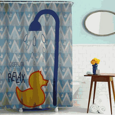 шторка д/в тканевая 180х200см "Уточка" MZ-47