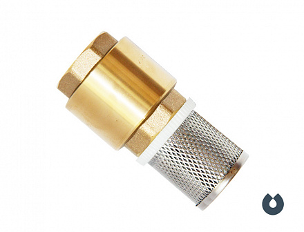 Клапан обратный UNIPUMP с сеткой (1 , сетка - нерж., толкатель - латунь)