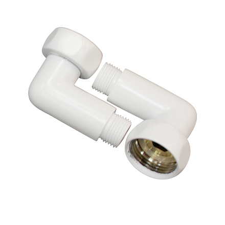 уголок 1"*1/2" в/н для полотенцесушителя белый мат (пара) MELODIA MKP21022Cwt