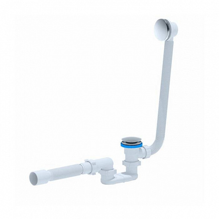 Сифон д/ванны плоск авт 1 1/2"x40 гофр 40х50 АНИ Пласт EC055G