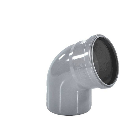 Отвод PP-H сер б/н Дн50х67гр в/к BASE VALFEX 20132050