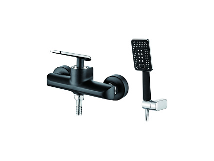 смеситель для душ. кабины LEDEME картридж д.35мм черный L2074B