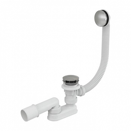 Сифон д/ванны плоск авт 1 1/2"x40 пер/тр 10гр 40/50 клик-клак Alca A504CKM