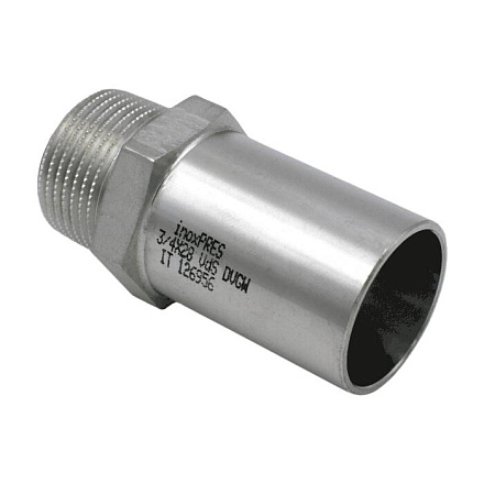 Переход нерж AISI316L Дн28х1" Ру16 труба/НР Inoxpres RM 269100128