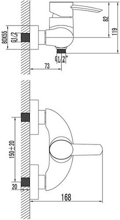 смеситель умывальник LEMARK Bellario высокий, монолитный LM6809C
