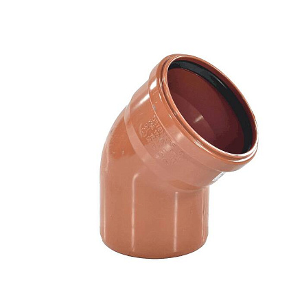Отвод НПВХ кор б/н Дн160х45гр в/к KGB Ostendorf 222220