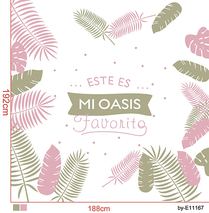 шторка д/в тканевая 180х180см "Мой любимый оазис" MZ-111