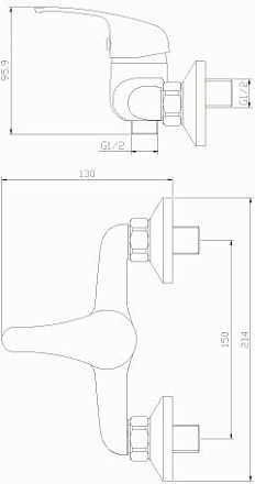 смеситель душ ROSSINKA картридж д.35мм Y35-41
