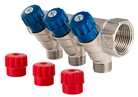 560n Коллектор VALTEC регул. 1" х 1/2"нар. - 2 вых.