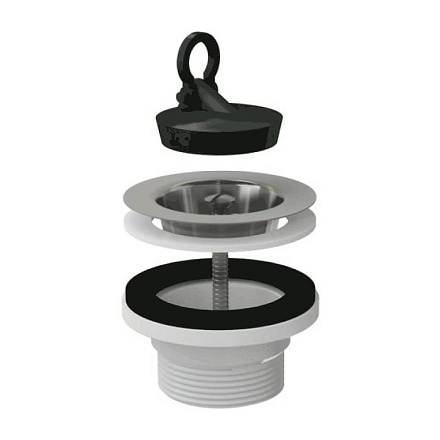 Выпуск мойки 1 1/2" с пробкой нерж/сетка Alca A33