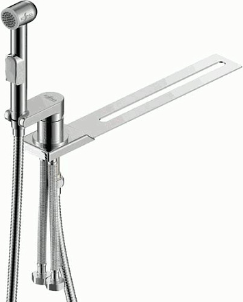 смеситель биде ROSSINKA с гигиеническим душем, устанавливаемый на унитаз, хром, X25-56