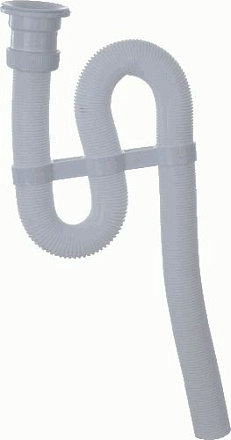 сифон д/мойки гофрированный VIR Эконом 1.1/2" пласт.выпуск, гофра д.38мм, 900мм арт.0134