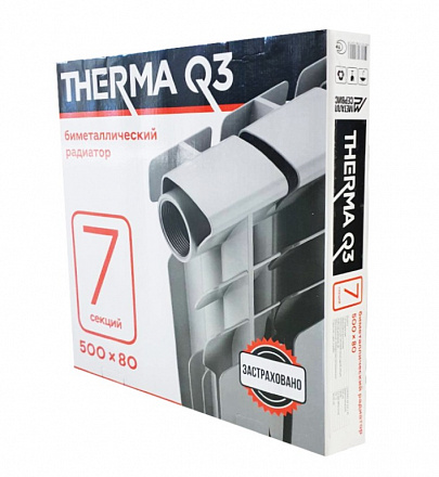 Радиатор биметаллический THERMA Q2 500/100 7 секций 945 Вт