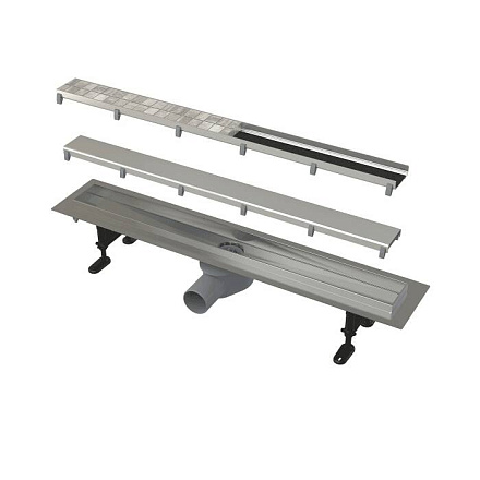 Лоток душев гор/вып комб/з Дн50 550х71 нж/реш 2стор Alca APZ13-DOUBLE9-550