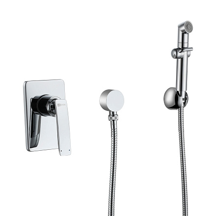 смеситель биде LEMARK Bellario встраиваемый, с гигиеническим душем, хром LM6819C