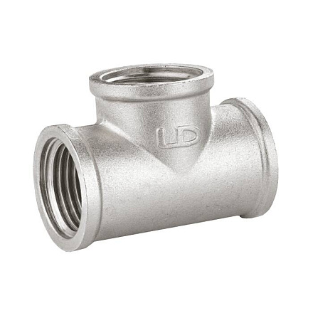 Тройник лат Ду40 м/м никель LD.67.514.40