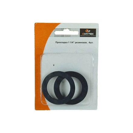 Прокладка резина ТМКЩ Ду32 (1 1/4") 42х33мм h=2мм 4шт блистер Симтек 10-0027