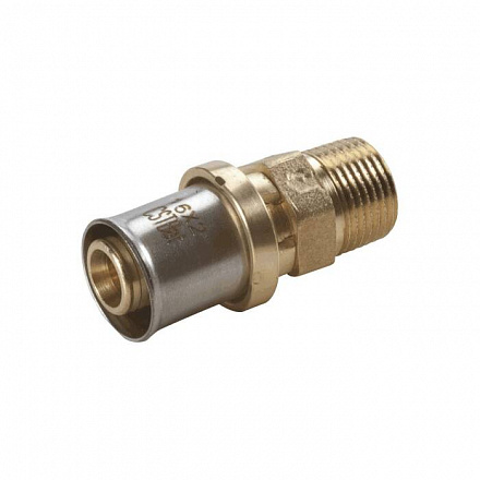 Муфта МП/PE-X пресс лат Дн16х3/4" НР Giacomini RM107Y043