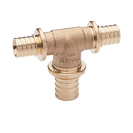 Тройник PE-X бр аксиал Дн16х20х16 перех PLATINUM RX Rehau 13777471001