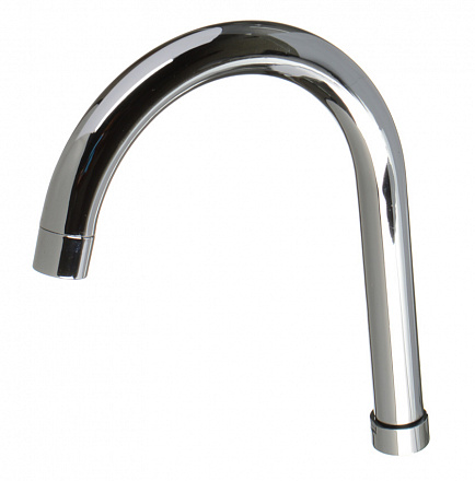 излив для кухонного смесителя R-образный люкс с аэратором 25, 5см MELODIA MKP20667P