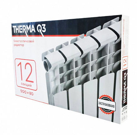 Радиатор биметаллический THERMA Q3 500/80 12 секций 1800 Вт